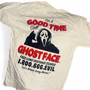 Ghostface Men's White and Cream T-shirt